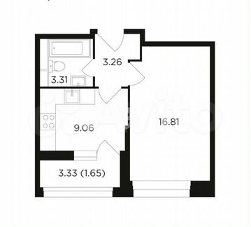 1-к квартира, 34.1 м², 8/22 эт.