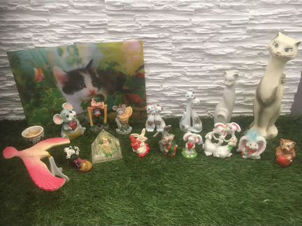 Статуэтки Кошки, Зайки, мышата и др