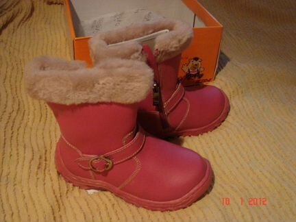 Зимние сапожки, кожа