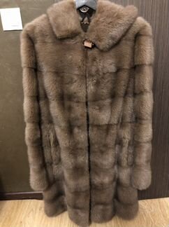 Норковая шуба орехового цвета, 38-й размер