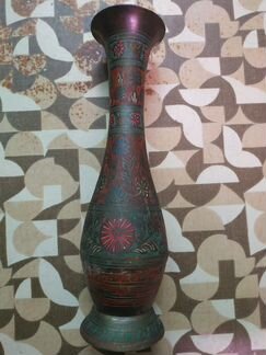 Ваза металлическая (латунь) Handmade in India