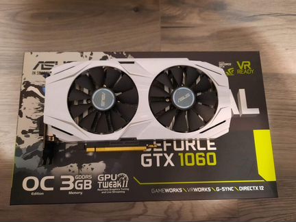Видеокарта Asus Geforce GTX 1060 3Gb dual