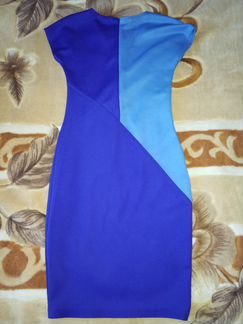 Сине-голубое платье