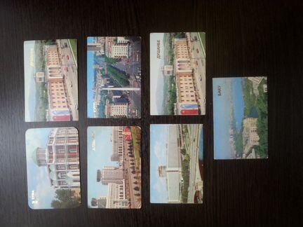 Календарики 1984-1987 годов с видами городов СССР