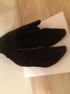 Сапоги замшевые