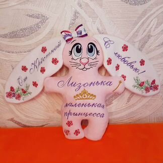 Зайки.Вышивка.Метрика.Подушки.Игрушки