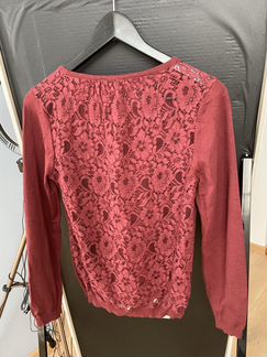 Кофта свитер Mango офис кружево