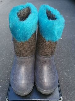 Детские валенки с галошами (15см)