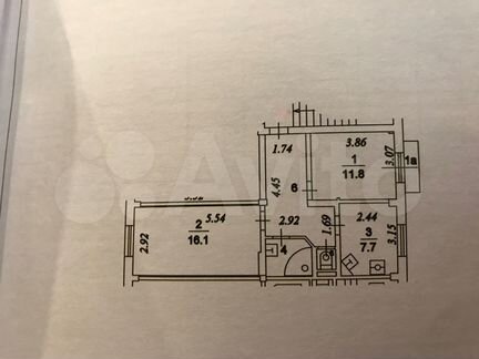 2-к квартира, 48.9 м², 4/4 эт.