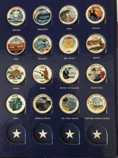 25 центов США. Штаты. Квотеры цветные