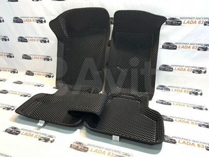 Ковры EVA 3D с бортами для Niva Travel