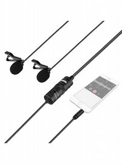 Микрофон петличка двойной Boya BY-M1DM