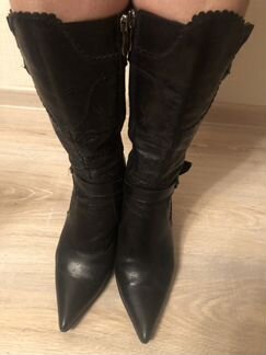 Сапоги кожаные