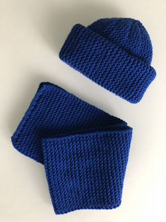 Детский комплект(шапка-бини и шарф)