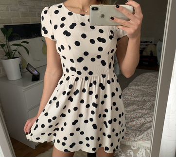 Платье в горошек Topshop