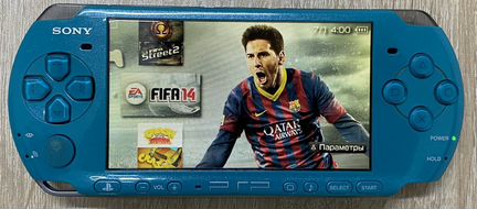 Sony psp 3008 бирюзовая, 300 игр, гарантия, достав