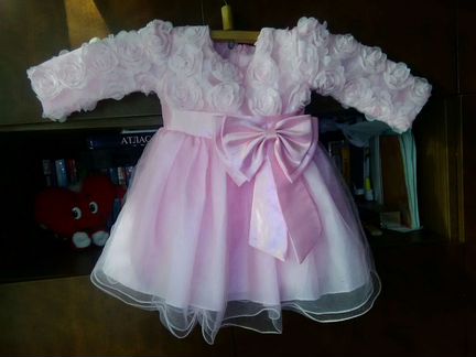 Платье с бантом ободок 76-80