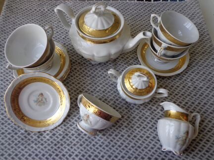 Чайный сервиз фарфоровый T.Limoges на 6 персон