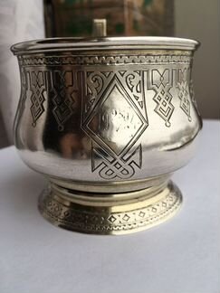 Подстаканник серебро 84 пр Русский стиль