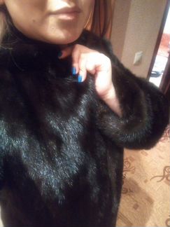 Норковая шуба с копюшоном