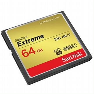 Карта памяти Compact Flash 64GB SanDisk Extreme 120MB/s #sdcfxsb-064G-G46