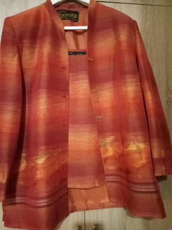 Жакет и топ Paris, лен, 48 размера