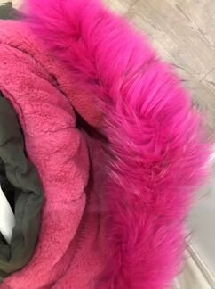 Куртка зимняя для девочки 146-154натуральный мех