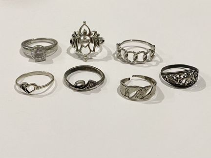 Кольца серебро 875 925 СССР