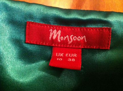 Платье Monsoon изумрудное