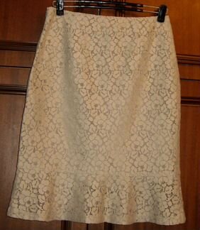 Гипюровая нарядная юбка на подкладке 42-44р.росс