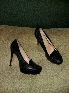 Кожаные туфли на платформе Nine West