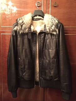 Куртка кожаная мужская зимняя