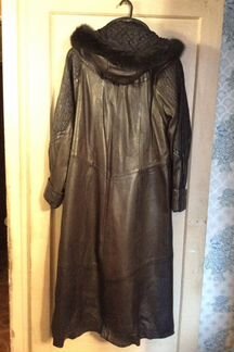 Пальто утеплённое женское кожа