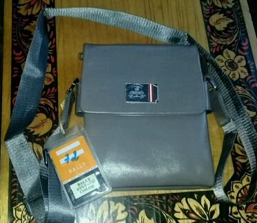 Новая мужская кожаная сумка Bally 6993-002 мягкая