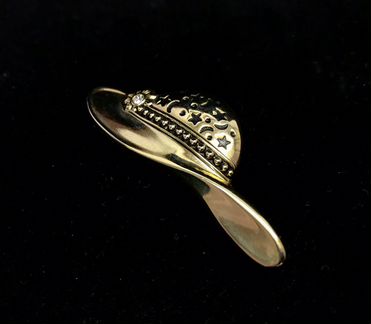 Винтажная Брошь Шляпка