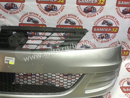 Бампер Рено Логан фаза 2 передний серебристый D69