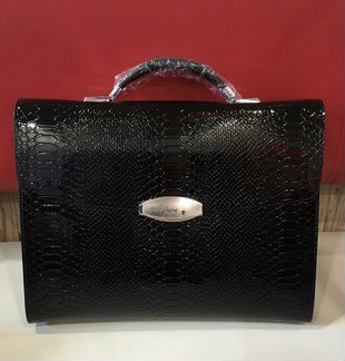 Мужская кожаная сумка портфель Brioni Lux reptile