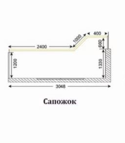 Стеклопакет для лоджии П-44