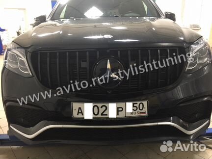 Решетка радиатора AMG Mercedes GLS X 166 GT дизайн