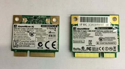 BT+Wi-Fi адаптеры mini PCI-E,M2 Intel 3165
