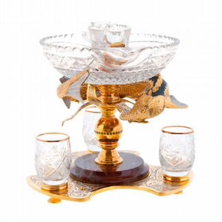 Икорница «Осетр» (с рюмками - 3шт)