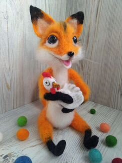 Валяная игрушка ручной работы Лиса