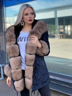Парка с натуральным мехом