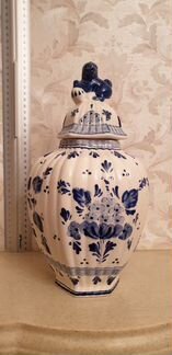 Ваза фарфоровая, delft blue Голландия, ручная росп