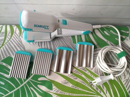 Стайлер / Щипцы для волос Scarlett, 3 насадки