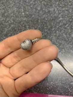 Серебряный браслет Pandora сердце