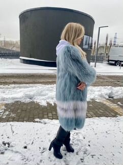 Шуба вязаная натуральная