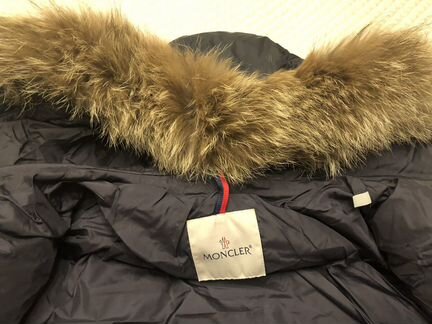Пуховик мужской Moncler 1 с натуральным мехом ориг