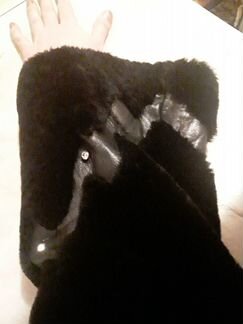 Шуба мутоновая воротник песец