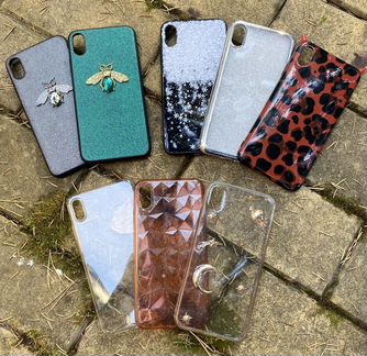 Идеальный iPhone XS MAX 256 рст серебро + 8 чехлов